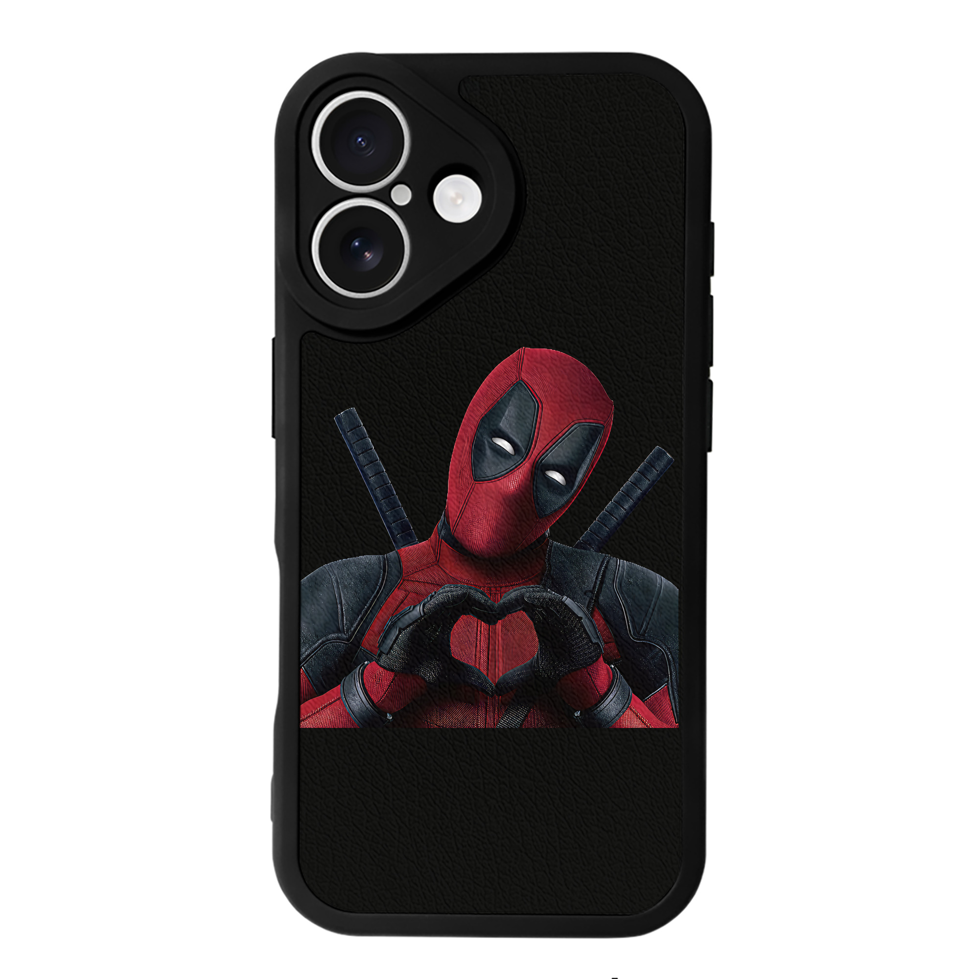 （画像用） Deadpool デッドプール 【iPhone 16シリーズ対応】シリコンスマホケース（レザー調） 材質：シリコン